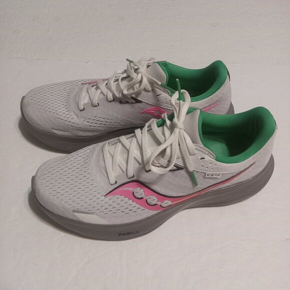 Saucony Women's Power Run Ride 16 Shoes S10830-85 Size 11 White/Pink - Picture 1 of 10